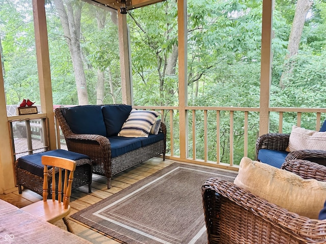 9975 Woodstock Way, Fishers, IN 46037 - sunroom / solarium featuring an outdoor hangout area