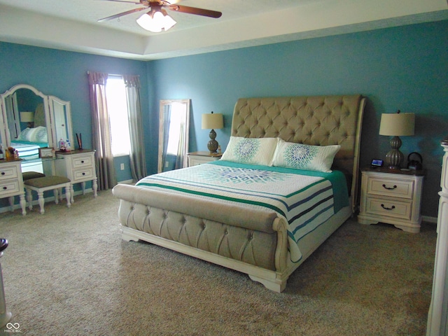 2703 Night Hawk Rd, Greenwood, IN 46143 - carpeted bedroom with a ceiling fan