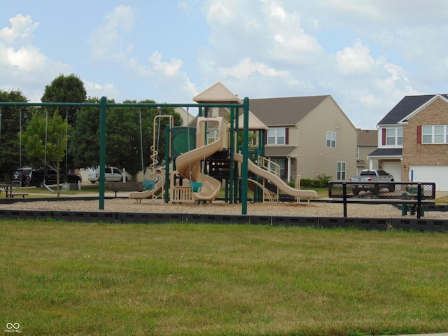 2703 Night Hawk Rd, Greenwood, IN 46143 - community jungle gym featuring a lawn