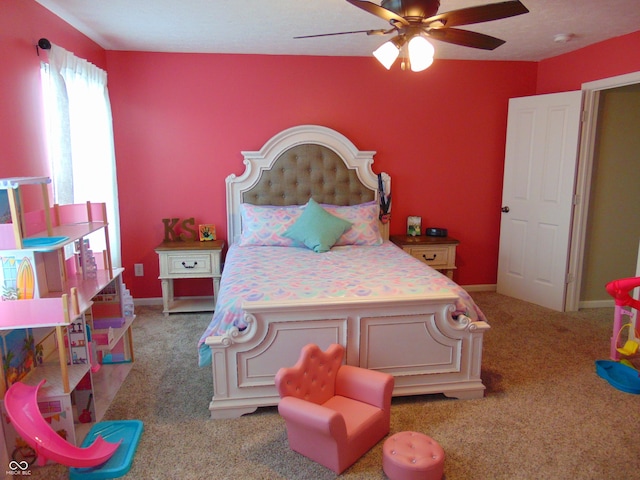 2703 Night Hawk Rd, Greenwood, IN 46143 - carpeted bedroom with a ceiling fan