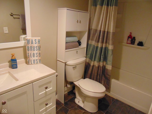 2703 Night Hawk Rd, Greenwood, IN 46143 - full bath with vanity and shower / tub combo with curtain