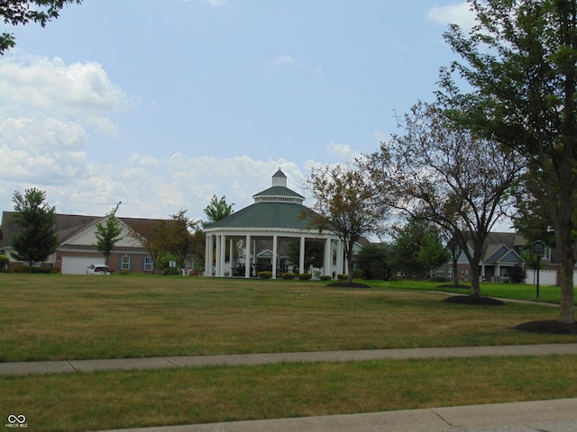 2703 Night Hawk Rd, Greenwood, IN 46143 - view of front facade featuring a gazebo and a front lawn
