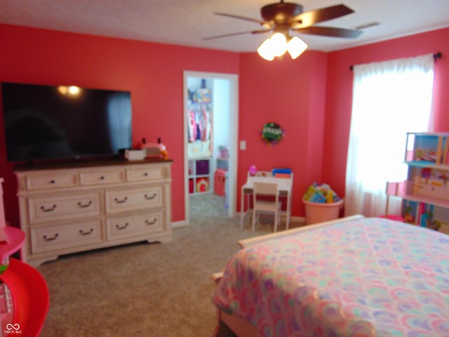2703 Night Hawk Rd, Greenwood, IN 46143 - bedroom with carpet floors and a ceiling fan