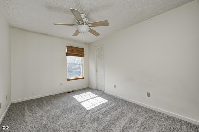 1143 Kinross Dr, Avon, IN 46123 - carpeted empty room with a textured ceiling and ceiling fan