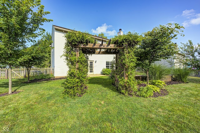 1143 Kinross Dr, Avon, IN 46123 - back of property with a chimney and a pergola