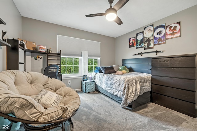 8612 Weaver Woods Pl, Fishers, IN 46038 - bedroom with carpet flooring and a ceiling fan