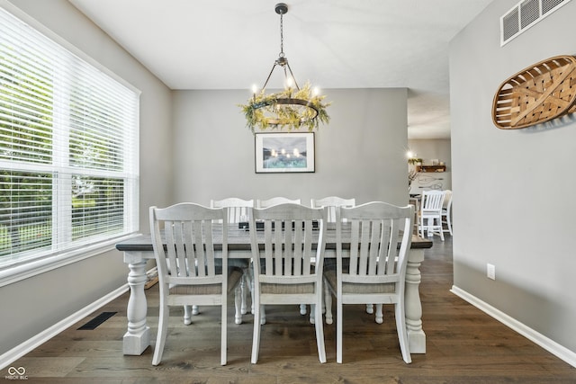8612 Weaver Woods Pl, Fishers, IN 46038 - dining room featuring a chandelier and wood finished floors