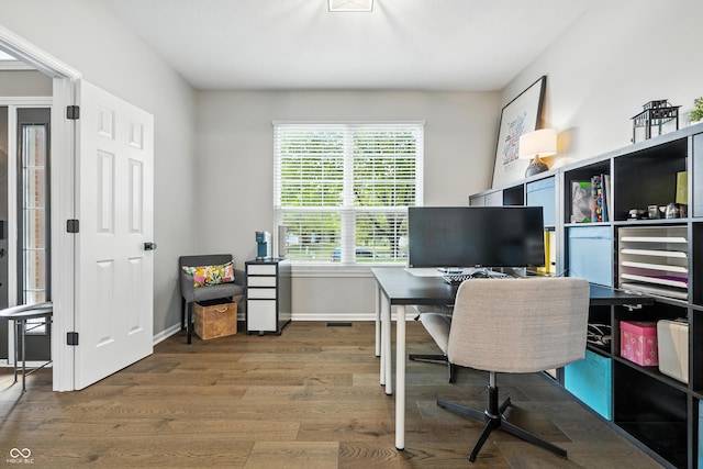8612 Weaver Woods Pl, Fishers, IN 46038 - office space featuring wood finished floors and baseboards