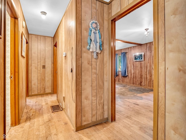 4484 S County Road 315 W, Greencastle, IN 46135 - hall with wooden walls and light wood-type flooring