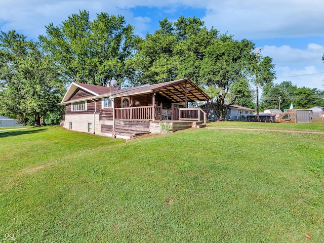 4484 S County Road 315 W, Greencastle, IN 46135 - view of front of property featuring a front yard and a porch