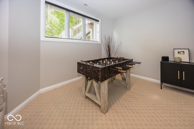 13023 Water Ridge Dr, Mccordsville, IN 46055 - recreation room with light carpet and baseboards