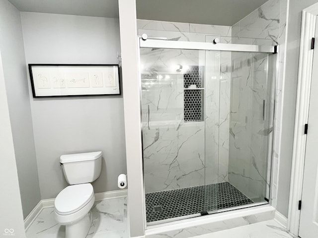 13023 Water Ridge Dr, Mccordsville, IN 46055 - bathroom with marble look tile flooring and a marble finish shower