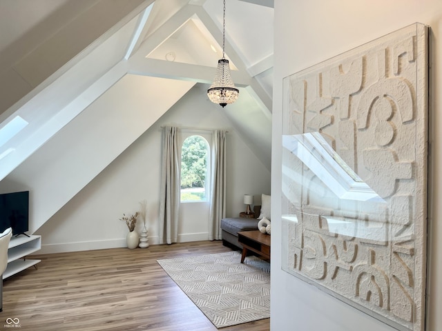 13023 Water Ridge Dr, Mccordsville, IN 46055 - additional living space featuring wood finished floors and a skylight