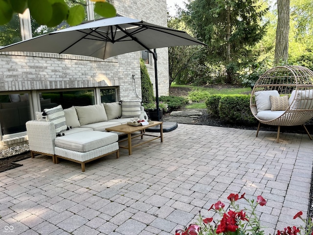 13023 Water Ridge Dr, Mccordsville, IN 46055 - view of patio featuring an outdoor hangout area