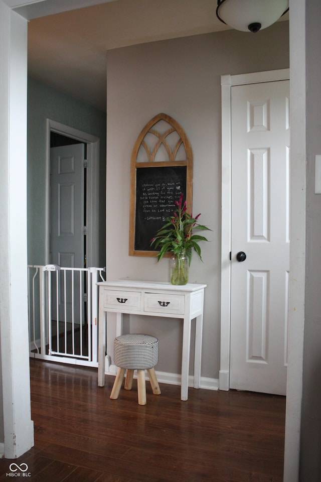 1042 S County Road 600 W, Danville, IN 46122 - corridor with dark wood-style floors and baseboards
