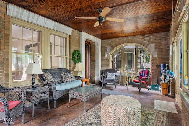 613 5th St, Columbus, IN 47201 - sunroom featuring plenty of natural light and arched walkways