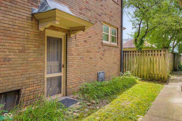 613 5th St, Columbus, IN 47201 - view of exterior entry with brick siding