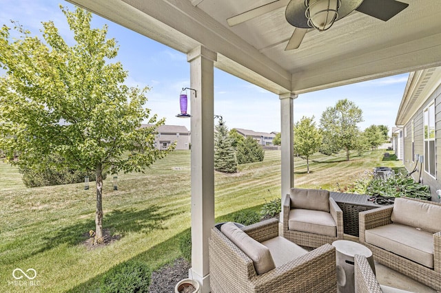 10868 Matherly Way, Noblesville, IN 46060 - sunroom featuring a ceiling fan