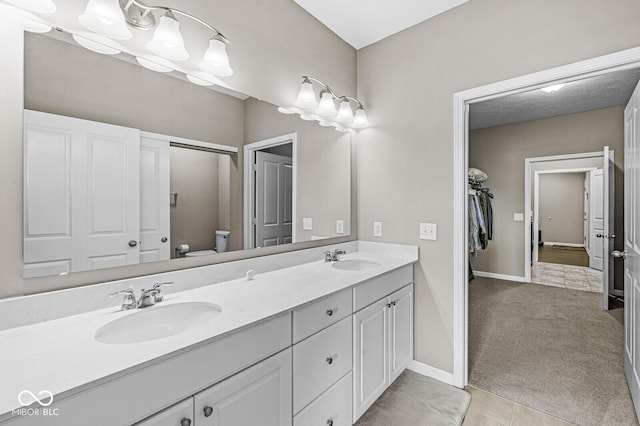 10868 Matherly Way, Noblesville, IN 46060 - full bath featuring double vanity and tile patterned flooring