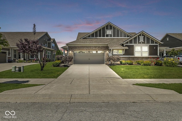 10868 Matherly Way, Noblesville, IN 46060 - craftsman-style home featuring driveway, a front lawn, brick siding, and an attached garage