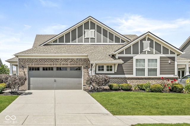 10868 Matherly Way, Noblesville, IN 46060 - craftsman-style home featuring an attached garage, a front lawn, driveway, and roof with shingles
