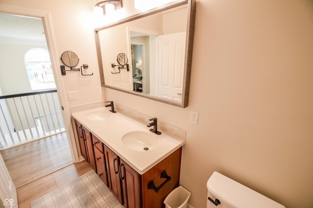 6802 Chorleywood Cir, Indianapolis, IN 46259 - bathroom with double vanity and toilet