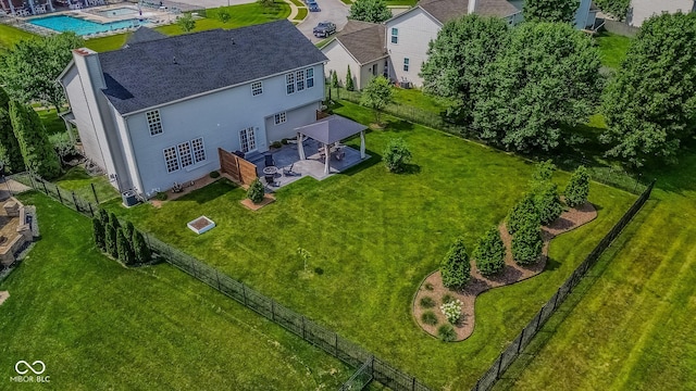 6802 Chorleywood Cir, Indianapolis, IN 46259 - drone / aerial view of a pool