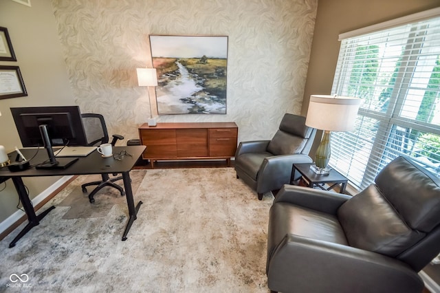 6802 Chorleywood Cir, Indianapolis, IN 46259 - office space with wallpapered walls and healthy amount of natural light