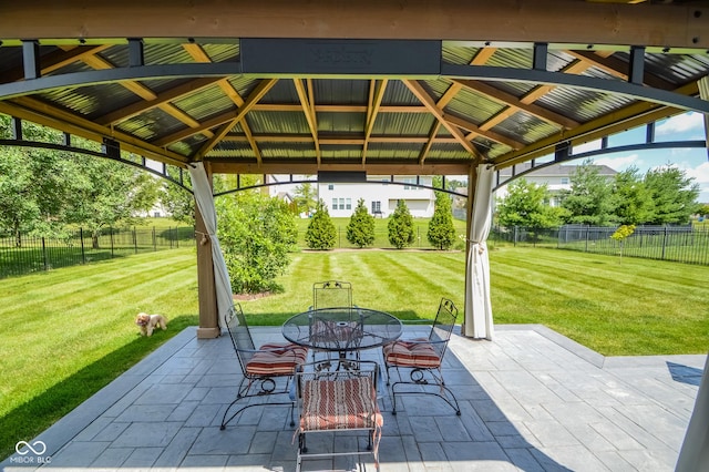 6802 Chorleywood Cir, Indianapolis, IN 46259 - view of patio / terrace with a gazebo and outdoor dining space