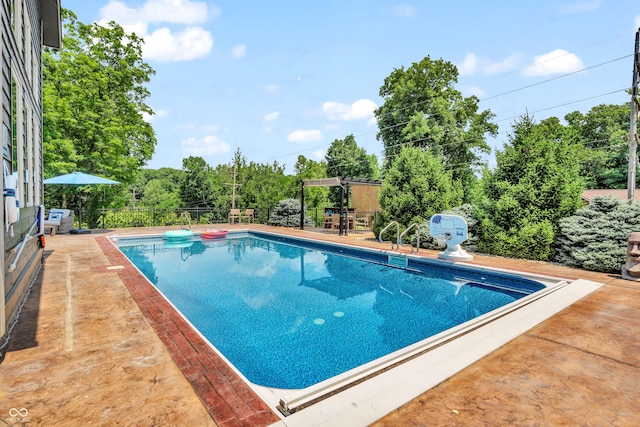 5052 Sherwood Ct, Pittsboro, IN 46167 - view of pool with a fenced backyard, a patio, and area for grilling