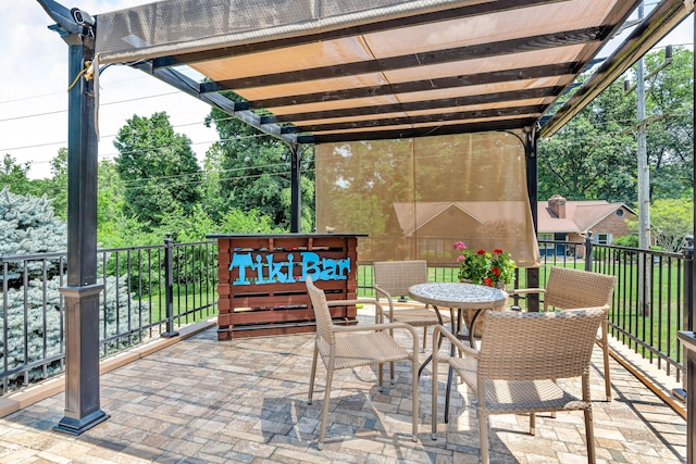 5052 Sherwood Ct, Pittsboro, IN 46167 - view of patio with a pergola