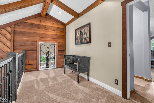 5052 Sherwood Ct, Pittsboro, IN 46167 - sitting room with wooden walls and recessed lighting