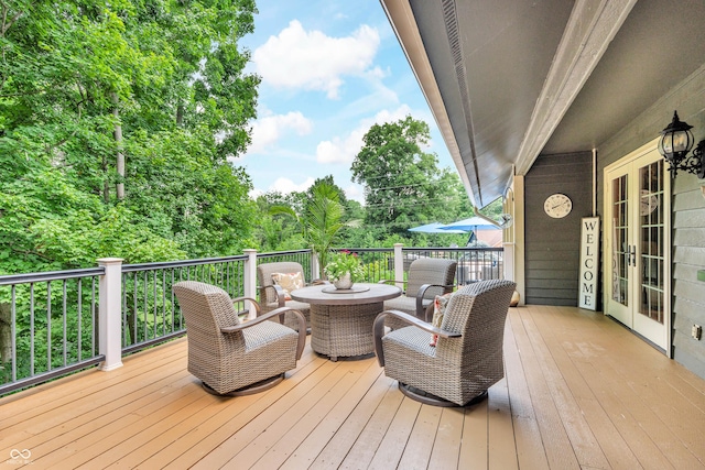 5052 Sherwood Ct, Pittsboro, IN 46167 - wooden deck featuring french doors