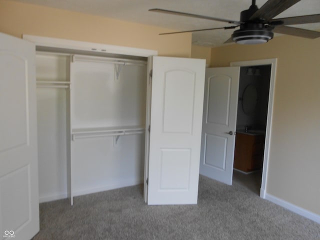 7653 W Old Colony Dr, New Palestine, IN 46163 - unfurnished bedroom with carpet floors and a closet