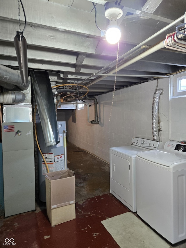 2311 Gilmore St, Columbus, IN 47201 - below grade area with independent washer and dryer and gas water heater