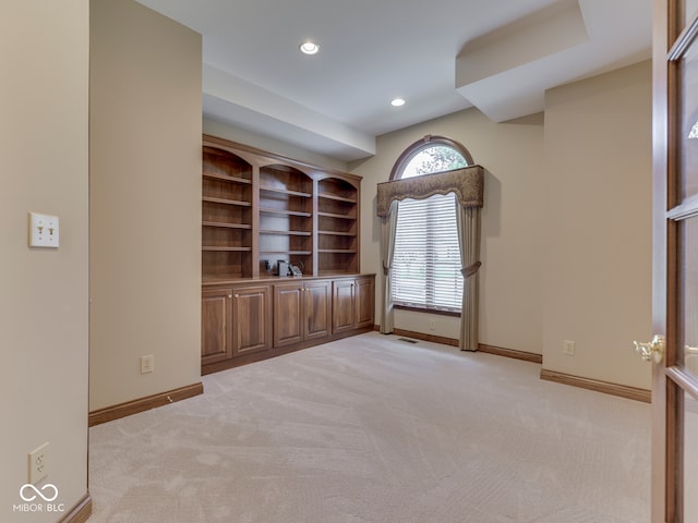 2025 Caledonian Ct, Greenwood, IN 46143 - unfurnished room with light colored carpet and recessed lighting