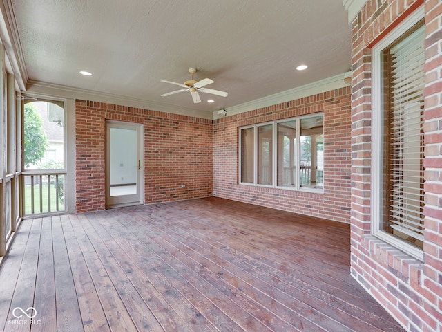 2025 Caledonian Ct, Greenwood, IN 46143 - wooden deck featuring ceiling fan