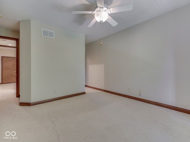 2025 Caledonian Ct, Greenwood, IN 46143 - unfurnished room featuring light carpet and a ceiling fan