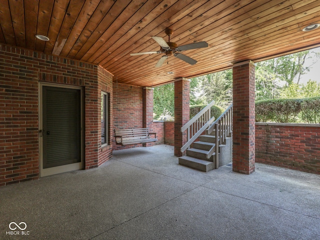 2025 Caledonian Ct, Greenwood, IN 46143 - view of patio / terrace with a ceiling fan