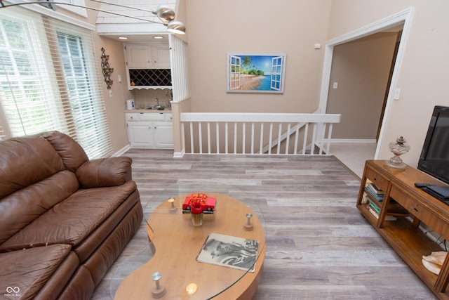 8841 Rocky Ridge Rd, Indianapolis, IN 46217 - living room with light wood-style flooring and baseboards