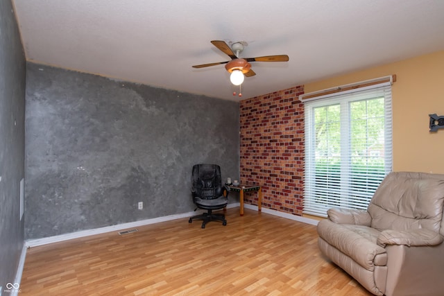 8841 Rocky Ridge Rd, Indianapolis, IN 46217 - sitting room with wood finished floors and ceiling fan