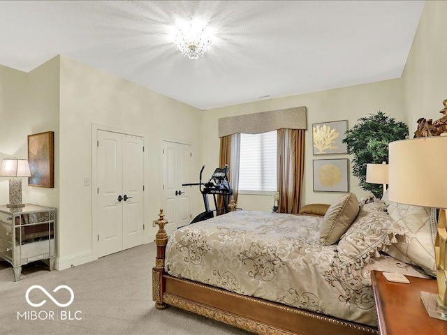 3808 Claybrook Ct, Bargersville, IN 46106 - carpeted bedroom featuring multiple closets and baseboards