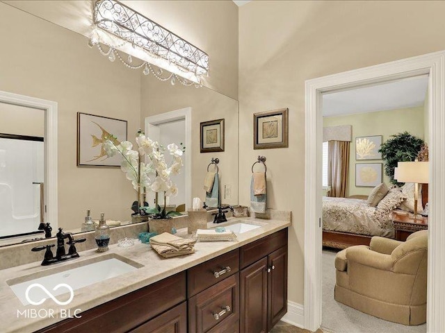 3808 Claybrook Ct, Bargersville, IN 46106 - ensuite bathroom featuring double vanity