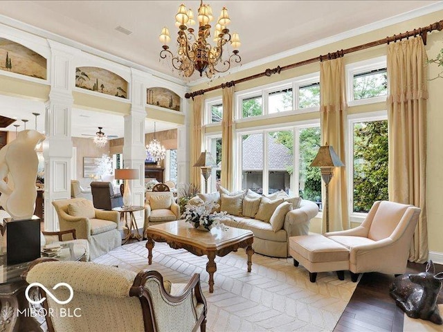 3808 Claybrook Ct, Bargersville, IN 46106 - sunroom with a chandelier