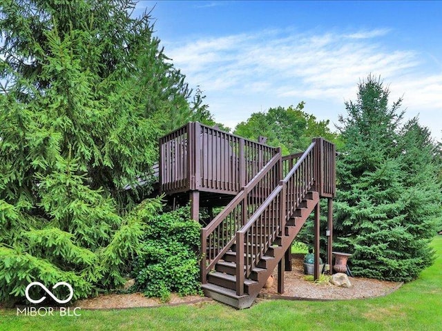 3808 Claybrook Ct, Bargersville, IN 46106 - view of playground with a deck and stairs