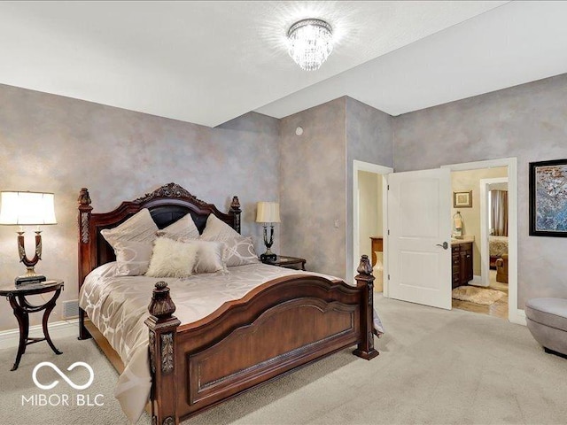 3808 Claybrook Ct, Bargersville, IN 46106 - bedroom featuring light colored carpet and ensuite bath