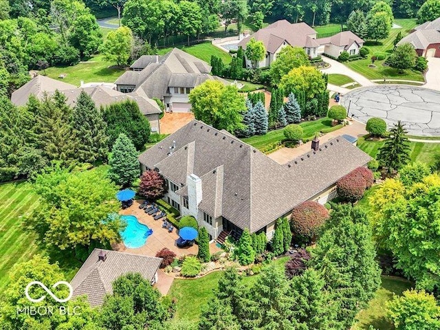 3808 Claybrook Ct, Bargersville, IN 46106 - aerial view of residential area with a pool