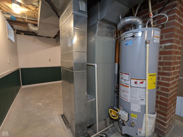 1630 Lawton Ave, Columbus, IN 47201 - utility room with gas water heater and heating unit
