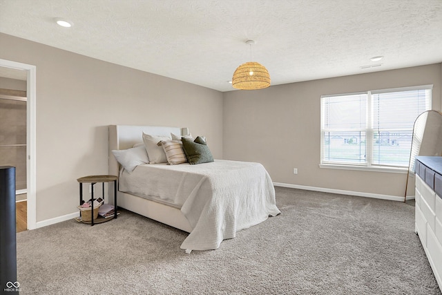 1715 Beyers St, Fortville, IN 46040 - carpeted bedroom with a textured ceiling and recessed lighting
