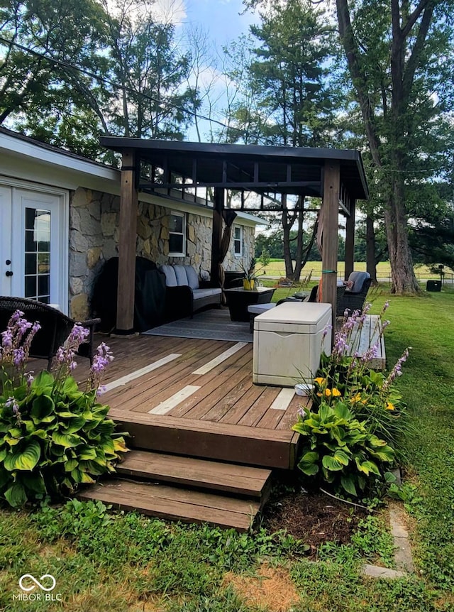 6974 S County Road 400 E, Clayton, IN 46118 - deck featuring outdoor lounge area